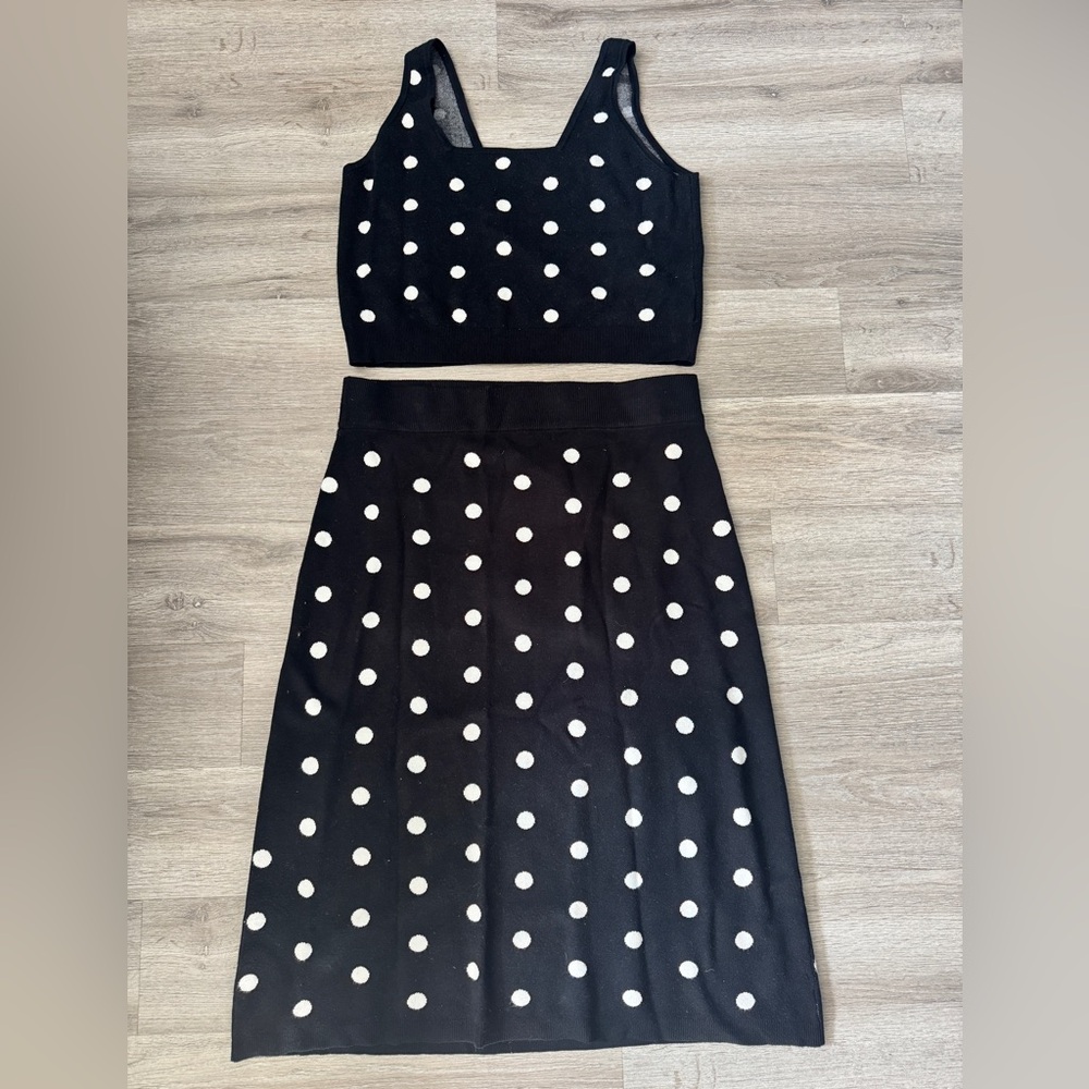 Victor Glemaud Polka Dot Skirt Set